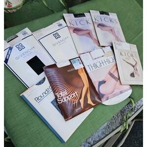 Vintage Lot Panty Hose Nylons 80's New Old Stock Givenchy Berkshire French Lace